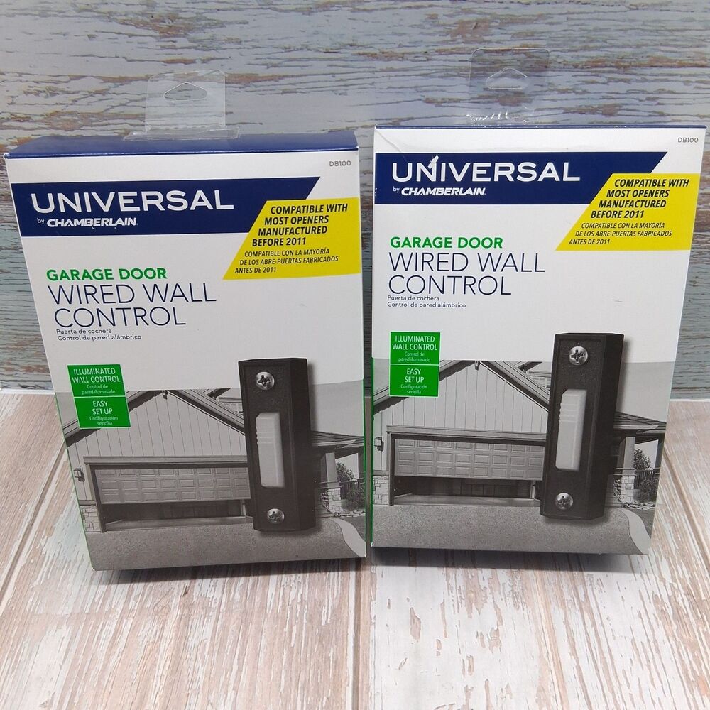 Universal by Chamberlain Garage Door Wired Wall Control illuminated Lot of 2